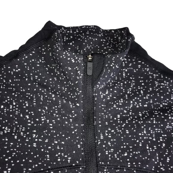 LULULEMON Run Briskly 1/2 Zip Black Magnetized Jacquard Black, Pullover, Size 6 - Picture 1 of 10